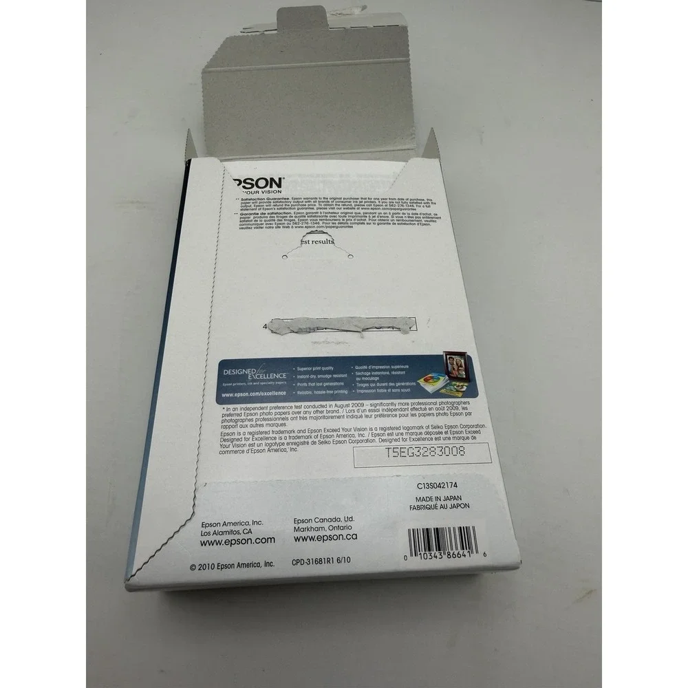 NEW Sealed Epson Ultra Premium Photo Paper | Glossy 4x6 100 Sheets | S042174